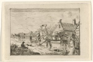 Houten brug door Gerrit Lamberts