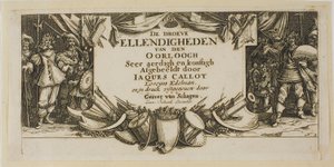 Frontispice, uit De grote ellende van de oorlog door Gerrit Lucasz van Schagen