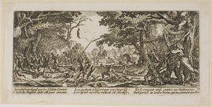 De boeren wreken zich, plaat zeventien uit De grote ellende van de oorlog door Gerrit Lucasz van Schagen