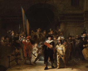 Kopie van De Nachtwacht door Gerrit Lundens (attributed to)