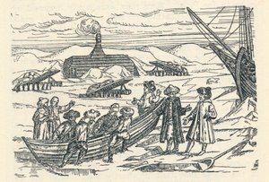 Barents in het Noordpoolgebied: Hut waarin we overwinterden, 1598, 1912 door Gerrit de Veer