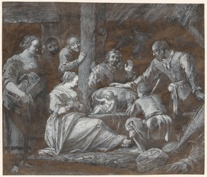 De Aanbidding van de Herders door Gerrit van Battem