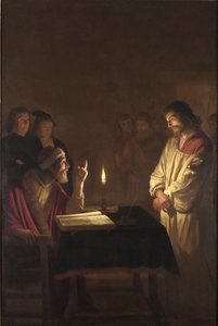 Christus voor de hogepriester, c. 1617 door Gerrit van Honthorst