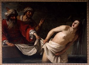 Suzanne in het bad door Gerrit van Honthorst