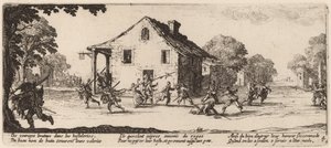 Plundering door Gerrit van Schagen after Jacques Callot