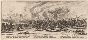 De Slag door Gerrit van Schagen after Jacques Callot