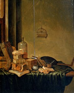 Stilleven met boeken door Gerrit van Vucht