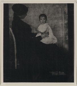 Portret van mevrouw Ward met baby door Gertrude Käsebier