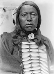Sioux-opperhoofd Flying Hawk, ca. 1900 door Gertrude Käsebier