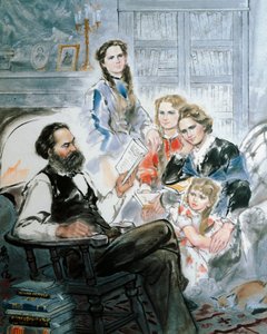 Karl Marx en zijn familie door Ghan Zen Mon