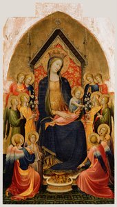 Madonna en kind met muzikale engelen, ca. 1410