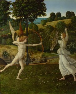 Het gevecht van liefde en kuisheid door Gherardo di Giovanni del Fora
