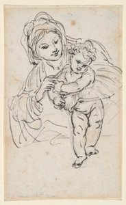 Madonna en Kind door Giacinto Calandrucci