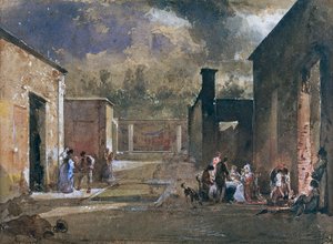Een Nachtmaal in het Huis van Sallustio in Pompeii