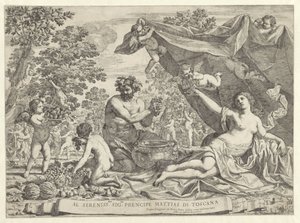 De wijnoogst door Giacinto Gimignani