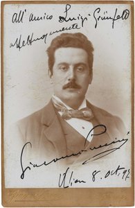 Portret van de componist Giacomo Puccini 1858-1924, 1897 door Giacomo Brogi