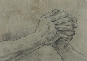 Geklemde Handen [verso] door Giacomo Cavedone