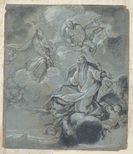Apotheose van een vrouwelijke heilige door Giacomo Farelli