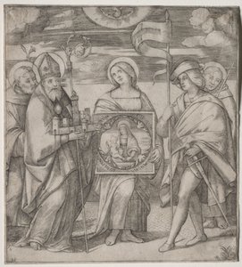 Patroonheiligen van Bologna, ca. 1515-1520 door Giacomo Francia