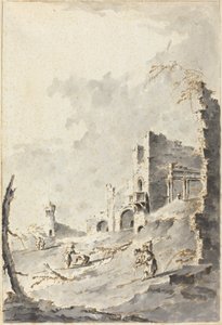 Capriccio van Klassieke Ruïnes met een Fort