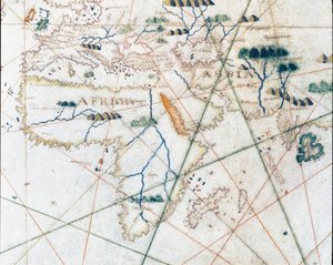 De kusten van Europa en Noord-Afrika door Giacomo Maggiolo
