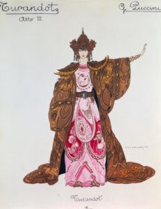 Figurine van Turandot in de 3e akte door Giacomo Puccini