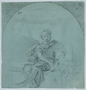 Ontwerp voor Allegorie van het Schilderen door Giacomo Zampa