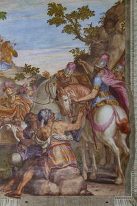 Alexander de Grote bedekt het lijk van Darius met een mantel, Grote Zaal