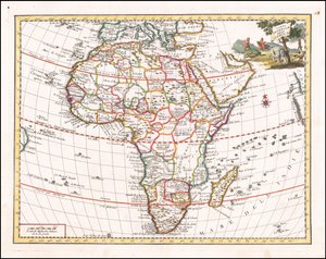 Kaart van Afrika uit 1740 door Giambattista Albrizzi door Giambattista Albrizzi