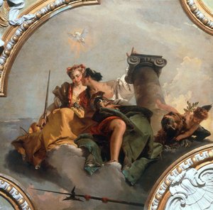 Moed en Rechtvaardigheid, 1744 door Giambattista Tiepolo