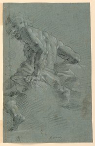 Studie van Hermes, Voorbereidende studie voor de Val van de Reuzen, Plafondfresco in het Palazzo Moroni, Bergamo