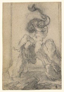 Een god van de zee met een dolfijn door Gian Lorenzo Bernini