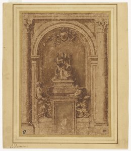 Ontwerp voor het graf van paus Alexander VII in de Sint Pieter, Rome door Gian Lorenzo Bernini