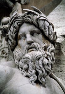 Personificatie van de rivier de Ganges, Fontein van de Vier Rivieren door Gian Lorenzo Bernini