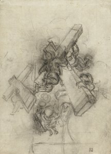 Putti die het Kruis dragen, 1672-75 door Gian Lorenzo Bernini