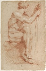 Zittend mannelijk naakt door Gian Lorenzo Bernini