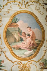 Fresco uit de Putti Kamer, in de Foresteria door Giovanni Domenico Tiepolo