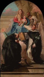 Madonna en Kind met drie heiligen, ca 1760