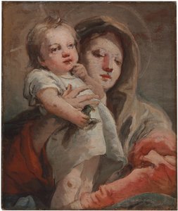 De Madonna en Kind met een distelvink door Giovanni Domenico Tiepolo