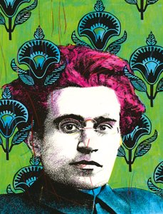 Portret van Antonio Gramsci, 2008 (gemengde techniek)
