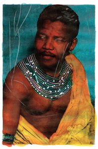 Portret van Nelson Mandela, 2011 (gemengde techniek)