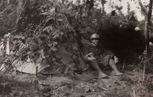 Album "Oorlogsbeelden II": Italiaanse soldaten in Val Chiusone naar Podsenica, 09/1917