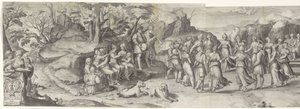 Huwelijk van Isaak en Rebekka door Gijsbert Van Veen