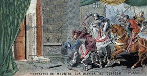 Poging tot moord op Olivier V de Clisson (1336-1407) door Gilbert
