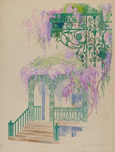 Gietijzeren verandahek, c. 1936