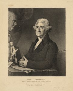 Thomas Jefferson, derde president van de Verenigde Staten door Gilbert Stuart