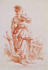 Herderin (ets naar Boucher)