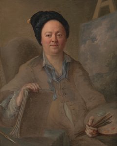 Portret van een landschapsschilder, mogelijk George Lambert