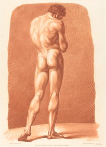Academie (679) door Gilles Antoine Demarteau after Jean Jacques François Le Barbier