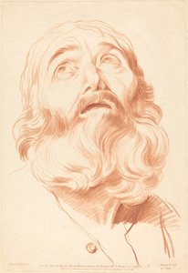 Hoofd van een Man door Gilles Demarteau, the Elder after Edme Bouchardon